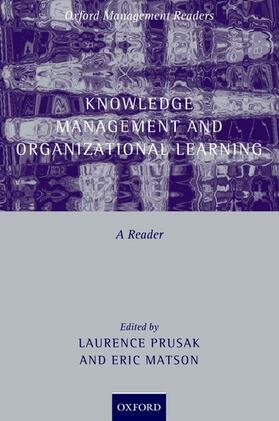 Matson / Prusak | Knowledge Management and Organizational Learning | Buch | 978-0-19-929180-9 | sack.de