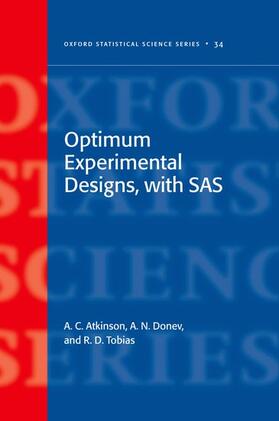 Atkinson / Donev / Tobias | Optimum Experimental Designs, with SAS | Buch | sack.de