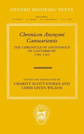 Scott-Stokes / Given-Wilson |  Chronicon Anonymi Cantvariensis | Buch |  Sack Fachmedien