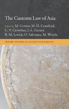 Cottier / Crawford / Crowther |  The Customs Law of Asia | Buch |  Sack Fachmedien