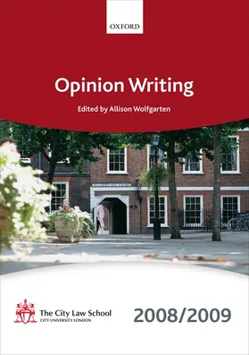 , The City Law School |  Opinion Writing 2008-2009 | Buch |  Sack Fachmedien