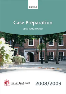 , The City Law School |  Case Preparation 2008-2009 | Buch |  Sack Fachmedien