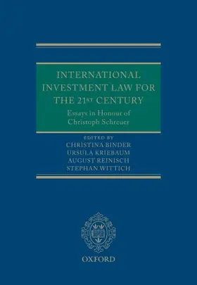 Al / Binder / Kriebaum |  INTERNAT INVEST LAW FOR 21ST CENT C | Buch |  Sack Fachmedien
