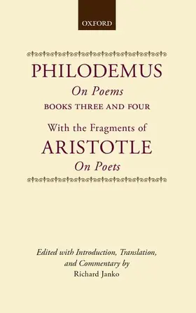 Janko |  Philodemus on Poems Books 3-4 | Buch |  Sack Fachmedien