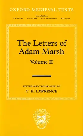 Lawrence |  Letters of Adam Marsh, Volume 2 | Buch |  Sack Fachmedien