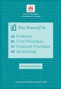 The City Law School |  Test Yourself in Evidence, Civil Procedure, Criminal Procedure & Sentencing | Buch |  Sack Fachmedien