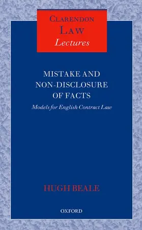 Beale QC FBA |  MISTAKE & NON-DISCLOSURE OF FACTS CLL C | Buch |  Sack Fachmedien
