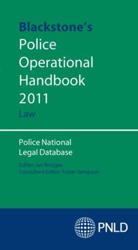 (PNLD) | Blackstone's Police Operational Handbook 2011: Law | Buch | 978-0-19-959519-8 | sack.de
