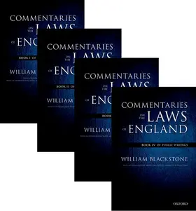 Blackstone / Prest |  Commentaries on the Laws of England | Buch |  Sack Fachmedien