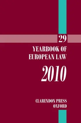 Eeckhout / Tridimas |  Yearbook of European Law 2010: Volume 29 | Buch |  Sack Fachmedien