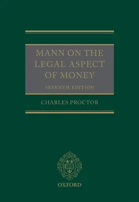 Proctor |  MANN LEGAL ASPECT MONEY 7E C | Buch |  Sack Fachmedien