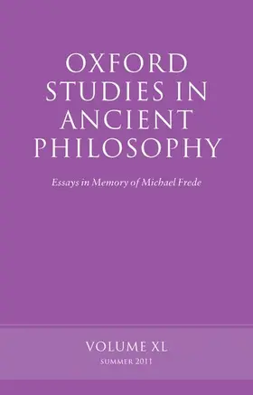 Allen / Emilsson / Morison |  Oxford Studies in Ancient Philosophy | Buch |  Sack Fachmedien