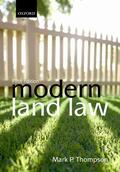 Thompson |  Modern Land Law | Buch |  Sack Fachmedien
