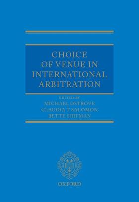 Shifman / Ostrove / Salomon |  Choice of Venue in International Arbitration | Buch |  Sack Fachmedien
