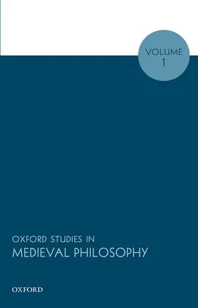 Pasnau |  Oxford Studies in Medieval Philosophy, Volume 1 | Buch |  Sack Fachmedien