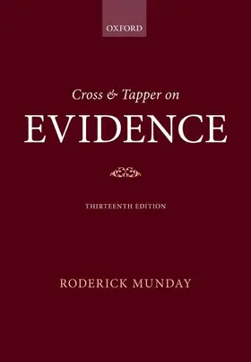 Munday |  Cross & Tapper on Evidence | Buch |  Sack Fachmedien