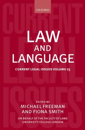 Freeman / Smith |  Law and Language | Buch |  Sack Fachmedien