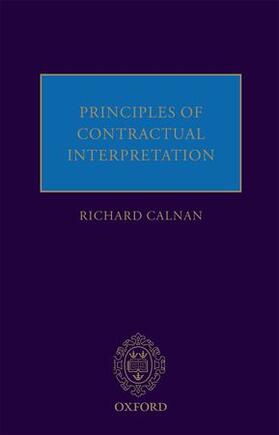 Calnan |  Principles of Contractual Interpretation | Buch |  Sack Fachmedien