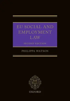 Watson |  EU SOCIAL & EMPLOYMENT LAW 2E C | Buch |  Sack Fachmedien