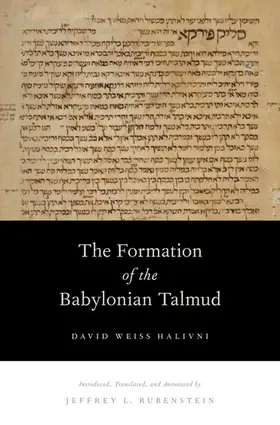 Halivni |  Formation of the Babylonian Talmud | Buch |  Sack Fachmedien