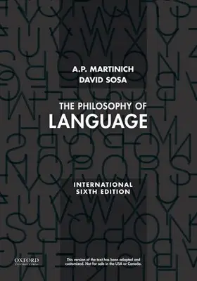 Martinich / Sosa |  Philosophy of Language (Revised) | Buch |  Sack Fachmedien