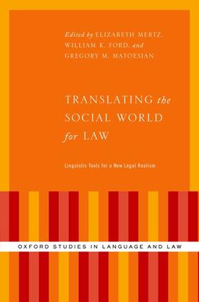 Mertz / Ford / Matoesian |  Translating the Social World for Law | Buch |  Sack Fachmedien
