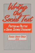 Brown |  Writing the Social Text | Buch |  Sack Fachmedien