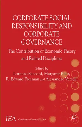 Sacconi / Blair / Freeman |  Corporate Social Responsibility and Corporate Governance | Buch |  Sack Fachmedien