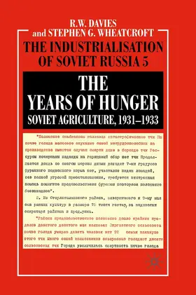 Wheatcroft / Davies |  The Years of Hunger: Soviet Agriculture, 1931-1933 | Buch |  Sack Fachmedien