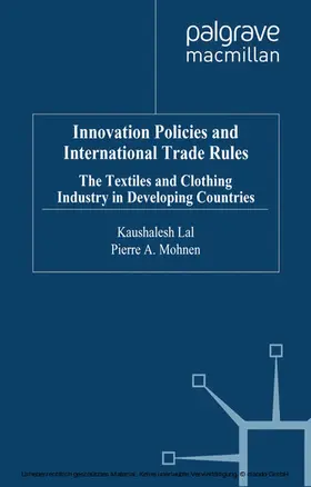 Lal / Mohnen |  Innovation Policies and International Trade Rules | eBook | Sack Fachmedien