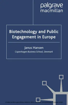 Hansen |  Biotechnology and Public Engagement in Europe | eBook | Sack Fachmedien