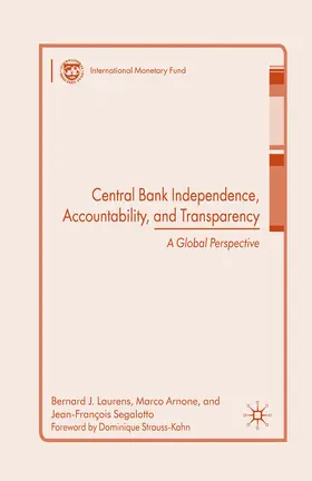 Laurens / Arnone / Segalotto |  Central Bank Independence, Accountability, and Transparency | eBook | Sack Fachmedien