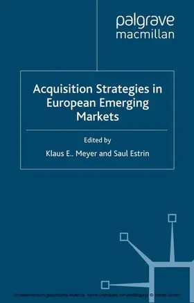 Meyer / Estrin |  Acquisition Strategies in European Emerging Markets | eBook | Sack Fachmedien