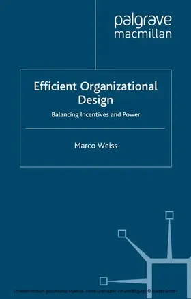 Weiss |  Efficient Organizational Design | eBook | Sack Fachmedien