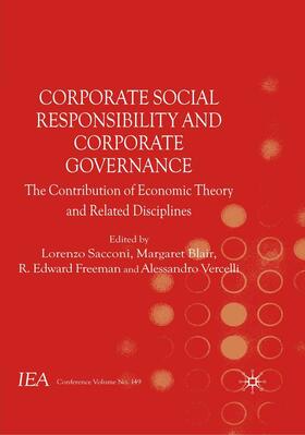 Sacconi / Blair / Freeman | Corporate Social Responsibility and Corporate Governance | E-Book | sack.de