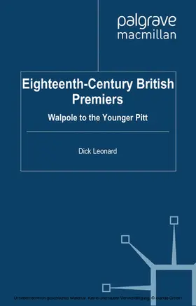 Leonard |  Eighteenth-Century British Premiers | eBook | Sack Fachmedien