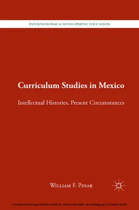 Pinar | Curriculum Studies in Mexico | E-Book | www.sack.de