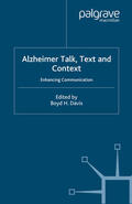 Davis |  Alzheimer Talk, Text and Context | eBook | Sack Fachmedien