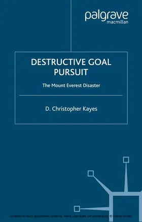 Kayes | Destructive Goal Pursuit | E-Book | sack.de