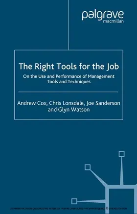 Cox / Lonsdale / Sanderson |  The Right Tools for the Job | eBook | Sack Fachmedien