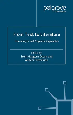 Olsen / Pettersson |  From Text to Literature | eBook | Sack Fachmedien
