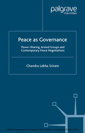 Sriram |  Peace as Governance | eBook | Sack Fachmedien