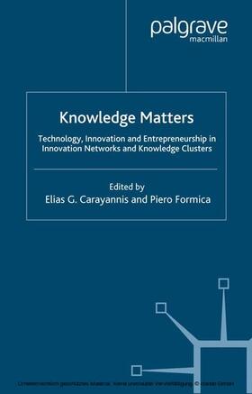 Carayannis / Formica | Knowledge Matters | E-Book | sack.de