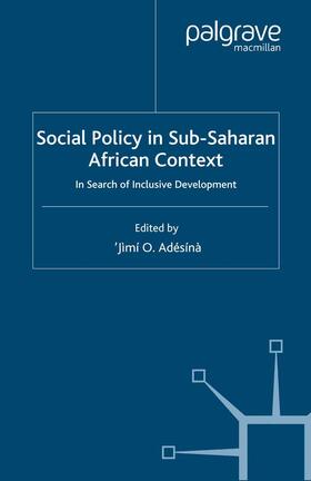 Adésínà | Social Policy in Sub-Saharan African Context | E-Book | sack.de