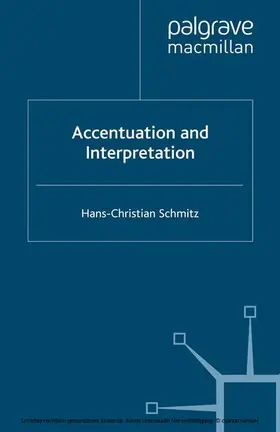 Schmitz |  Accentuation and Interpretation | eBook | Sack Fachmedien