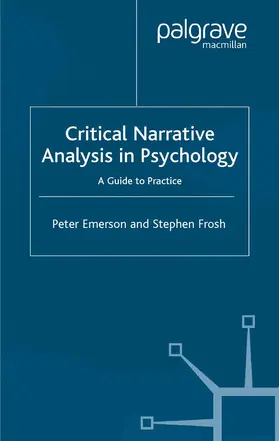Emerson / Frosh |  Critical Narrative Analysis in Psychology | Buch |  Sack Fachmedien
