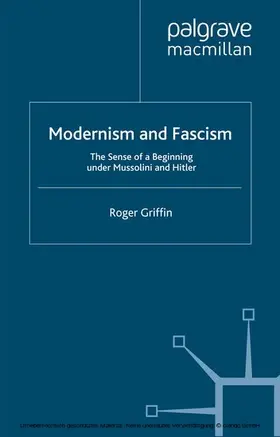 Griffin |  Modernism and Fascism | eBook | Sack Fachmedien