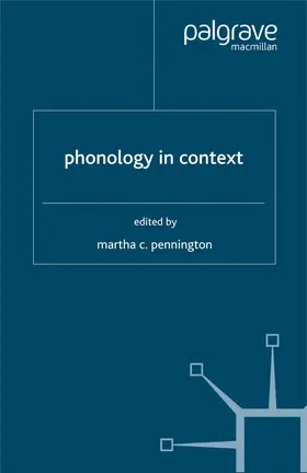 Pennington |  Phonology in Context | eBook | Sack Fachmedien