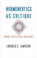 Simpson |  Hermeneutics as Critique | Buch |  Sack Fachmedien