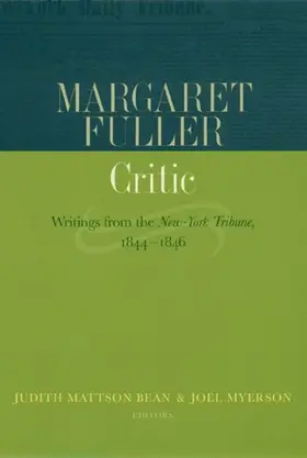 Bean / Myerson |  Margaret Fuller, Critic | eBook | Sack Fachmedien